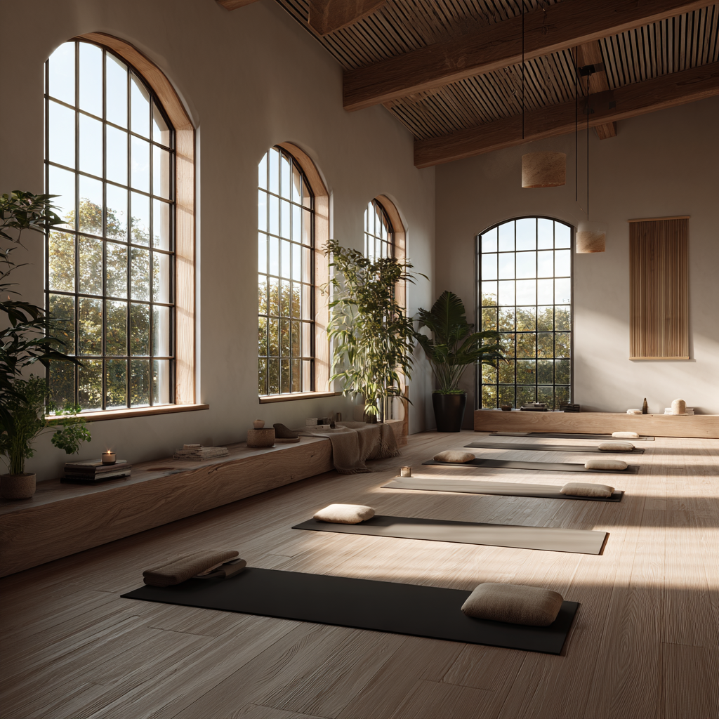 Жінка займається йогою